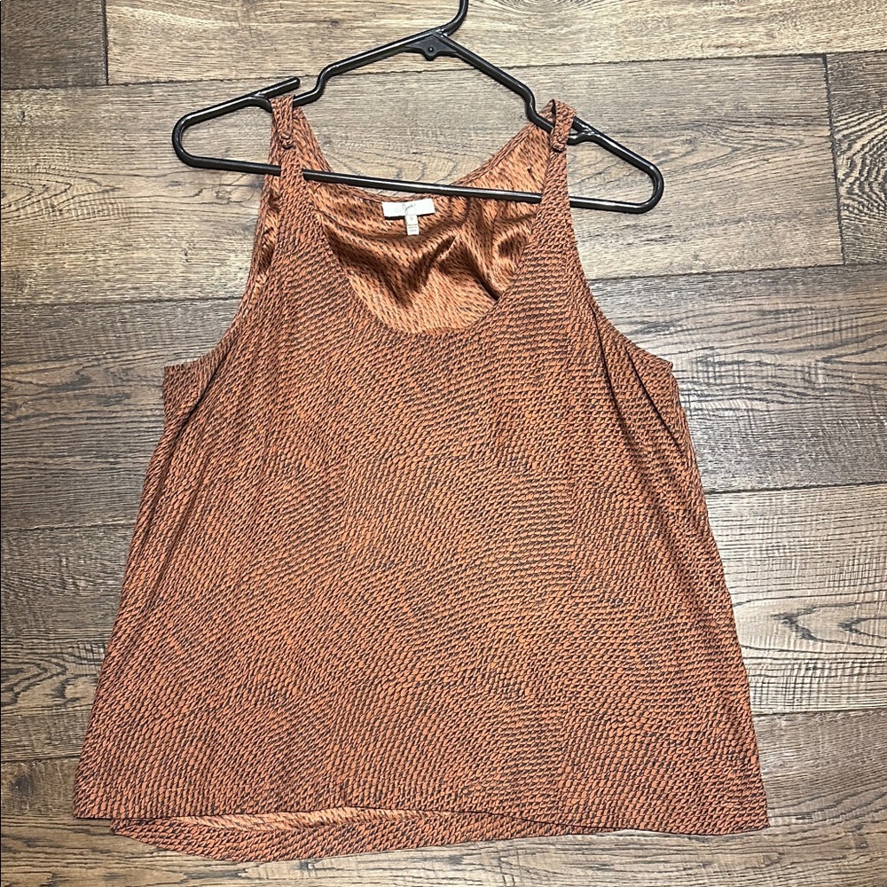 Joie Textured Brown Tank Top
